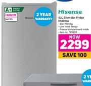 Hisense 92Ltr Silver Bar Fridge H120Rts