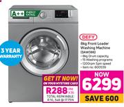 Defy 8Kg Front Loader Washing Machine DAW386