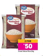 Great Value Rice-For 2 x 2kg 