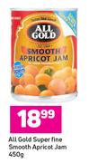 All Gold Super Fine Smooth Apricot Jam-450g