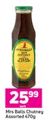 Mrs Balls Chutney Assorted-470g Each