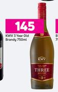 KWV 3 Year Old Brandy-750ml 