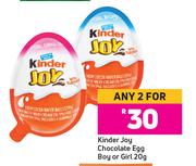Kinder Joy Chocolate Egg Boy Or Girl-For Any 2 x 20g