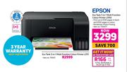 Epson Eco Tank 3 In 1 Multi Function Colour Printer L3111