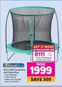 Bounceking 8 Foot (2.4M) Trampoline With Steel Ring