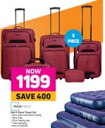0Mainstays Red 5 Piece Travel Set