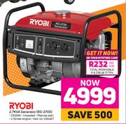 Ryobi 2.7 KVA Generator RG-2700