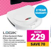 Logik 2 Slice Sandwich Maker RSH-440593-018