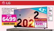 LG 43" FHD Smart ThinQ AI TV (43LM6370PVA,AFB)