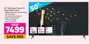LG 50" UHD Smart ThinQ TV 50UP7500PVG.AFB