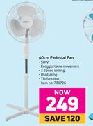 Logik 40cm Pedestal Fan