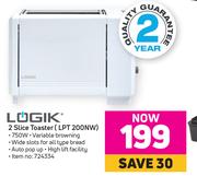Logik 2 Slice Toaster LPT 200NW