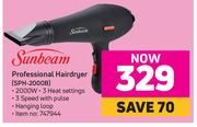 Sunbeam Professional Hairdryer SPH-2000B