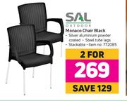 Sal Outdoor Monaco Chair Black-For 2