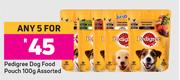 Pedigree Dog Food Pouch Assorted-For Any 5 x 100g