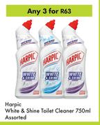 Harpic White & Shine Toilet Cleaner Assorted-For Any 3 x 750ml