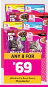 Whiskas Cat Food Pouch Assorted-For Any 8 x 85g