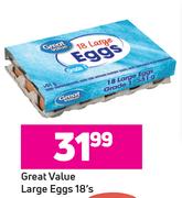 Great Value Large Eggs-18's