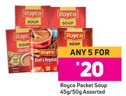 Royco Packet Soup Assorted-For Any 5 x 45g/50g