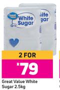 Great Value White Sugar-For 2 x 2.5Kg