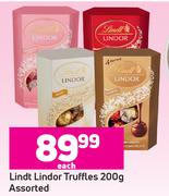 Lindt Lindor Truffles Assorted-200g Each