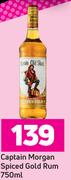 Captain Morgan Spiced Gold Rum-750ml