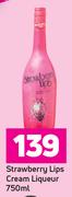 Strawberry Lips Cream Liqueur-750ml