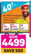 Hisense 40" (102cm) FHD TV 40A5200