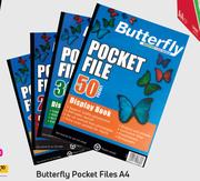 Butterfly Pocket Files A4 (10 Pockets)