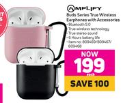 Amplify Buds Series True Wireless Earphones With Accessories-Each