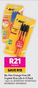 Bic Pen Orange Fine Or Crystal Xtra Life-4+3 Per Pack