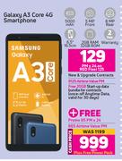 Samsung Galaxy A3 Core 4G Smartphone-On Red Flexi 125 + On Promo 65