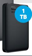 WD 1TB Elements Black Hard Drive WDBUZG0010BB-Each