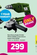 Stormforce Angle Grinder 115mm 500W Or Stormforce Impact Drill 500W-Each