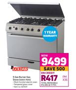 Goldair 5 Gas Burner Gas Stove GGEO-760S