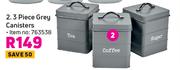 Mainstays 3 Piece Grey Canisters