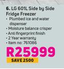LG 601L Side By Side Fridge Freezer