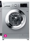 LG 8Kg Silver Front Loader Washing Machine