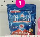 Finish Auto Dishwashing All In One Max Tablets Lemon 24's