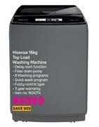 Hisense 16Kg Top Load Washing Machine