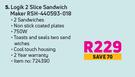 Logik 2 Slice Sandwich Maker RSH-440593-018