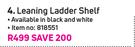 Leaning Ladder Shelf