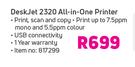 HP Deskjet 2320 All In One Printer