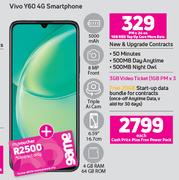 Vivo Y60 4G Smartphone-On 1GB Red Top Up Core More Data