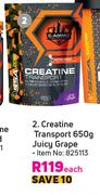 SSA Creatine Transport Juicy Grape-650g Each