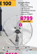 Logik 45cm Floor Fan
