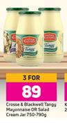 Crosse & Blackwell Tangy Mayonnaise Or Salad Cream Jar-For 3 x 750/790g