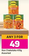 Koo Chakalaka Assorted-For Any 3 x 410g