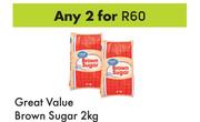 Great Value Brown Sugar-For Any 2 x 2kg