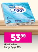 Great Value Large Eggs-30's Pack